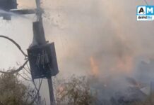 खोलेश्वर मंदिराच्या पाठीमागे भीषण आग : अग्निशमन दल दाखल…!