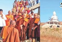 दीड कोटी खर्चातून उभारली राज्यातील सर्वात उंच 81 फूट बुद्धमूर्ती…!