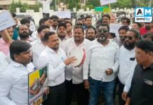 सोनम वांगचुक यांच्या समर्थनार्थ अंबाजोगाईत भव्य मोर्चा : ‘धर्मेंद्र प्रधान राजीनामा द्या’ च्या घोषणांनी परिसर दणाणला