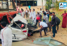 एसटी बसने कारला चिरडले ; भीषण अपघातात पाच जणांचा जागीच मृत्यू…!